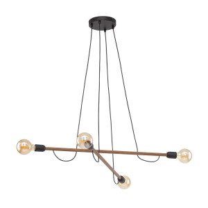 HELIX WOOD ORZECH LAMPA WISZĄCA 4 PŁ 4949 TK Lighting