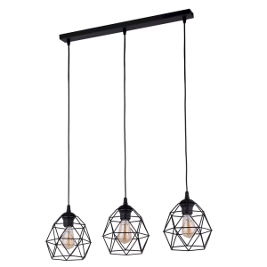 GALAXY BLACK LAMPA WISZĄCA 3 PŁ LISTWA 3191 TK Lighting