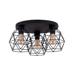GALAXY BLACK LAMPA SUFITOWA 3 PŁ KOŁO 3189 TK Lighting