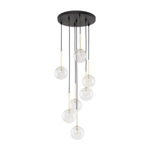 NILOS BLACK / GOLD LAMPA WISZĄCA 7 5362 TK Lighting