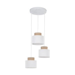 DUO WHITE JUTA LAMPA WISZACA 3 KOŁO 2594 TK Lighting