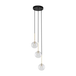 NILOS BLACK / GOLD LAMPA WISZACA 3PŁ 5942 TK Lighting