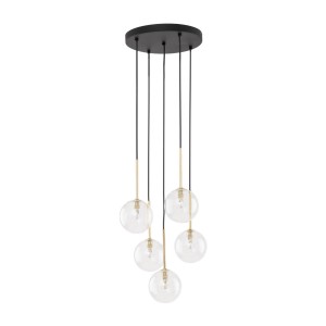 NILOS BLACK / GOLD LAMPA WISZĄCA 5 5943 TK Lighting