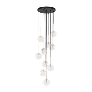 NILOS BLACK / GOLD LAMPA WISZĄCA 10 PŁ 5944 TK Lighting