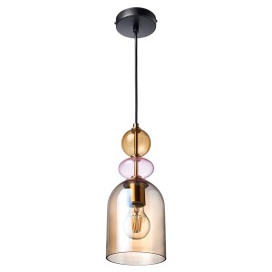 Lampa wisząca Tropea bursztynowa 1xE27 Light Prestige