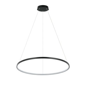 Lampa wisząca Ring 66 cm czarna LED CCT Light Prestige
