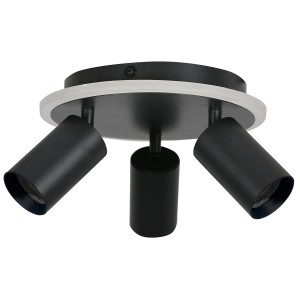 Plafon Parma 3 okrągły czarny 3xGU10 LED CCT Light Prestige