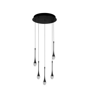 Lampa wisząca DALMA 5 ROUND BK AZ6007 AZzardo