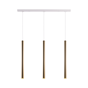 Lampa wisząca Akadi 3 - Mosiądz polerowany-biała (700 mm) 8886 Antigo/Amplex