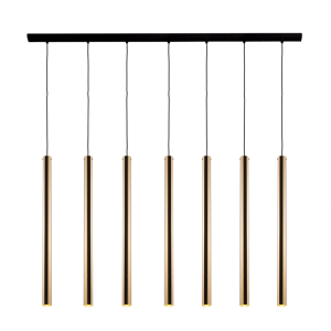 Lampa wisząca Akadi 7 - Mosiądz polerowany-czarna (700 mm) 8889 Antigo/Amplex
