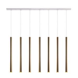 Lampa wisząca Akadi 7 - Mosiądz polerowany-biała (700 mm) 8890 Antigo/Amplex