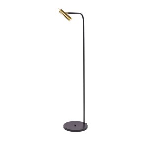 Lampa podłogowa Amos - Mosiądz polerowany-czarna (1385 mm) 8908 Antigo/Amplex