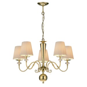 Lampa wisząca Lilosa 5 - Mosiądz polerowany (750 mm) 8679 Antigo/Amplex
