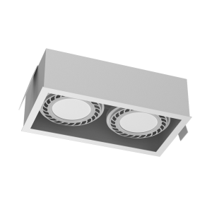 Lampa wpuszczana Cage in 1-2 - Biała 3275 Antigo/Brosline