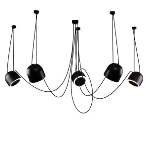 Lampa wisząca DOBO 5 - Czarna 9038 Antigo/Dohar