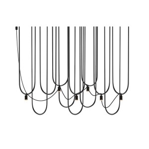 Lampa wisząca Udin 6 - Czarna 9785 Antigo/Dohar