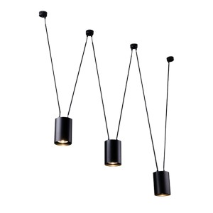 Lampa wisząca VIWIN 3 - Czarna (3000 mm) 9022 Antigo/Dohar