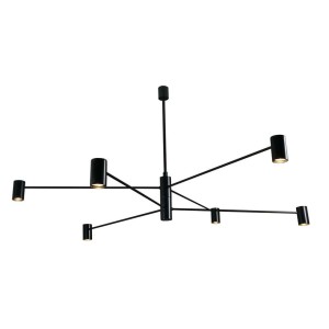 Lampa wisząca Dakata 6 - Czarna 5638 Antigo/Shilo