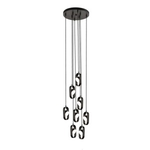 Lampa wisząca Furoku 8 - Czarna 4000K 8539 Antigo/Shilo