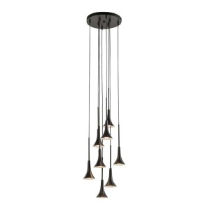 Lampa wisząca Kanzaki 8 - Czarna (300 mm) 3000K 7942 Antigo/Shilo
