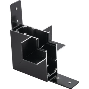 Łącznik L podtynkowy ściana - sufit szynoprzewodu magnetycznego Komatsu 48V - Czarny 6513 Antigo/Shilo