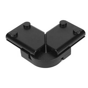 Łącznik L szynoprzewodu magnetycznego Komatsu Slim - Czarny 6043 Antigo/Shilo