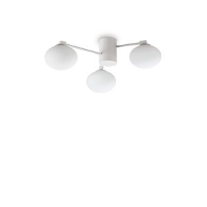 Lampa sufitowa HERMES PL3 D60 BIANCO  IP20 Biały 322667 Ideal lux