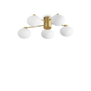 Lampa sufitowa HERMES PL5 D60 OTTONE  IP20 Mosiądz 316697 Ideal lux