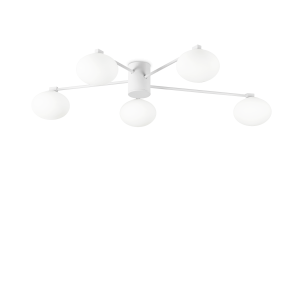 Lampa sufitowa HERMES PL5 D90 BIANCO  IP20 Biały 316680 Ideal lux
