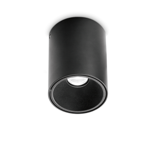 Lampa sufitowa tuba natynkowa NITRO PL ROUND D10 NERO 3000K IP20 Czarny 322711 Ideal lux