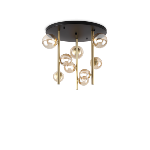 Lampa sufitowa PERLAGE PL9 AMBRA  IP20 Bursztyn 328409 Ideal lux