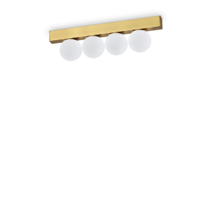 Lampa sufitowa PING PONG PL4 OTTONE 3000K IP20 Mosiądz 328249 Ideal lux