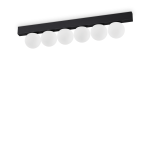 Lampa sufitowa PING PONG PL6 NERO 3000K IP20 Czarny 313290 Ideal lux