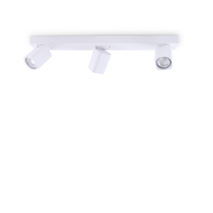 Lampa sufitowa RUDY PL3 SQUARE BIANCO  IP20 Biały 294810 Ideal lux