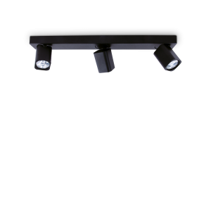 Lampa sufitowa RUDY PL3 SQUARE NERO  IP20 Czarny 321516 Ideal lux