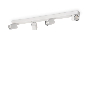 Lampa sufitowa RUDY PL4 SQUARE BIANCO  IP20 Biały 294827 Ideal lux