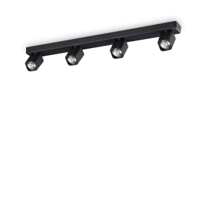 Lampa sufitowa RUDY PL4 SQUARE NERO  IP20 Czarny 321523 Ideal lux