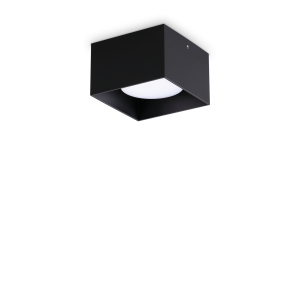 Lampa sufitowa SPIKE PL1 SQUARE NERO  IP20 Czarny 317496 Ideal lux