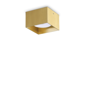 Lampa sufitowa SPIKE PL1 SQUARE OTTONE  IP20 Mosiądz 317502 Ideal lux