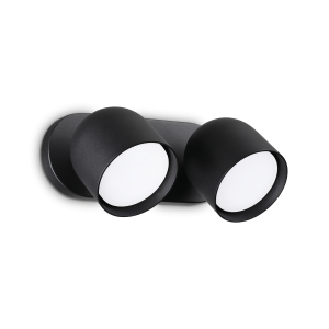 Kinkiet reflektorek ścienny podwójny DODO AP2 NERO  IP20 Czarny 327938 Ideal lux