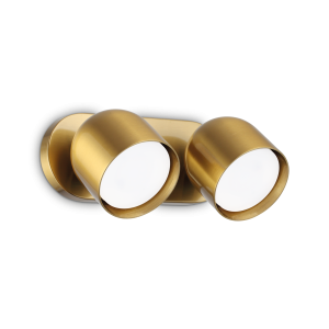 Kinkiet reflektorek ścienny podwójny DODO AP2 OTTONE  IP20 Mosiądz 327921 Ideal lux