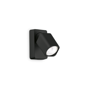 Kinkiet lampa ścienna z reflektorkiem RUDY AP1 SQUARE NERO  IP20 Czarny 321530 Ideal lux