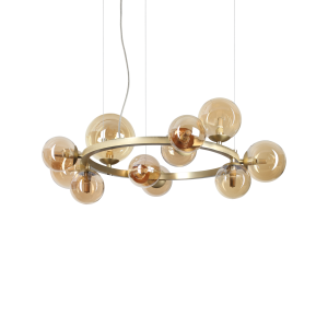 Lampa wisząca PERLAGE SP11 AMBRA  IP20 Bursztyn 322773 Ideal lux