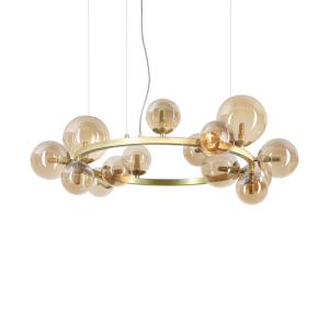 Lampa wisząca PERLAGE SP14 AMBRA  IP20 Bursztyn 322797 Ideal lux