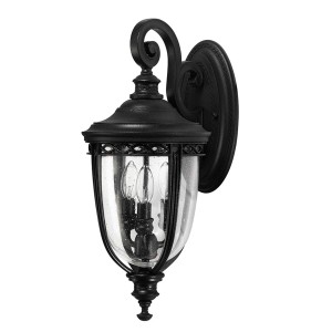 Średnia latarnia naścienna English Bridle - 3 źródła światła - Czarna FE-EB2-M-BLK Elstead Lighting
