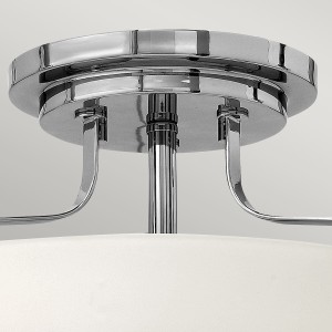 Mały półplafon Harper - 3 źródła światła - Polerowany chrom HK-HARPER-SFS-CM Elstead Lighting