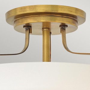 Mały półplafon Harper - 3 źródła światła - Stary mosiądz HK-HARPER-SFS-HB Elstead Lighting