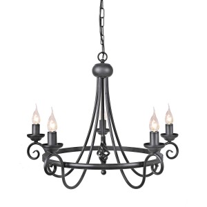 Żyrandol Harlech - 5 źródeł światła HR5-BLACK Elstead Lighting