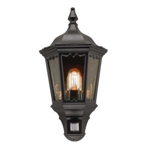 Latarnia naścienna z czujnikiem PIR Medstead - 1 źródło światła MD7-PIR-BLACK Elstead Lighting