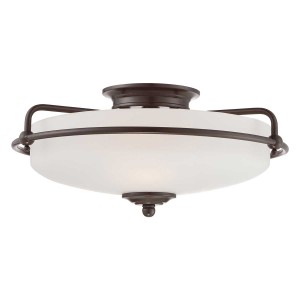 Plafon Griffin - 3 źródła światła - Brąz palladiański QZ-GRIFFIN-F-PN Elstead Lighting
